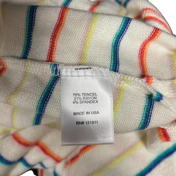 LNA Brushed Carly Striped Hoodie Sweater White Colorful‎ Size XS - Picture 13 of 13